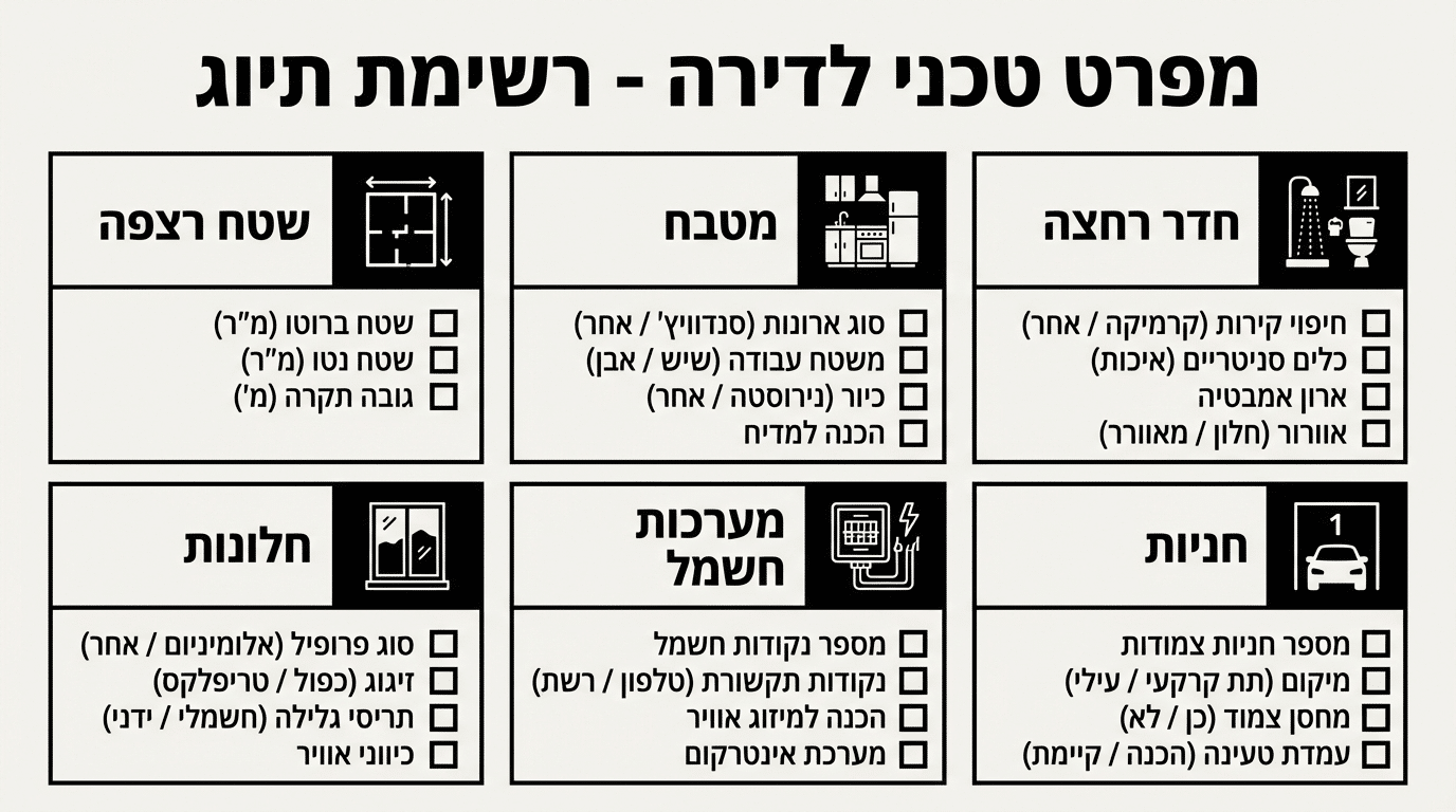 סעיפים חובה במפרט טכני לפרויקט פינוי בינוי
