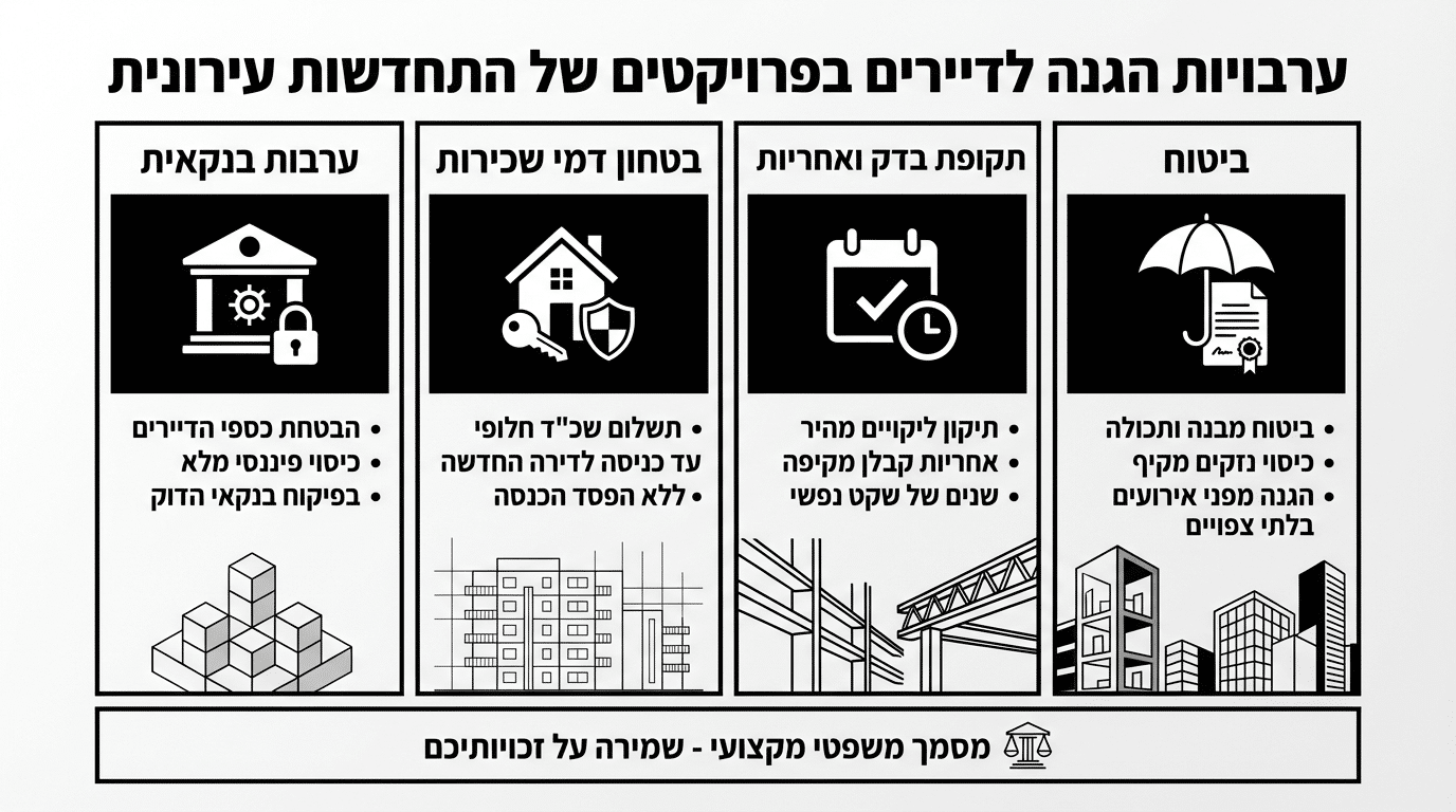 ערבויות ובטוחות נדרשות בהסכם פינוי בינוי לדיירים