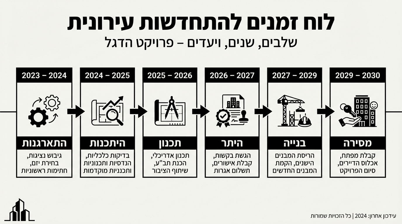 לוח זמנים ריאלי לתהליך פינוי בינוי