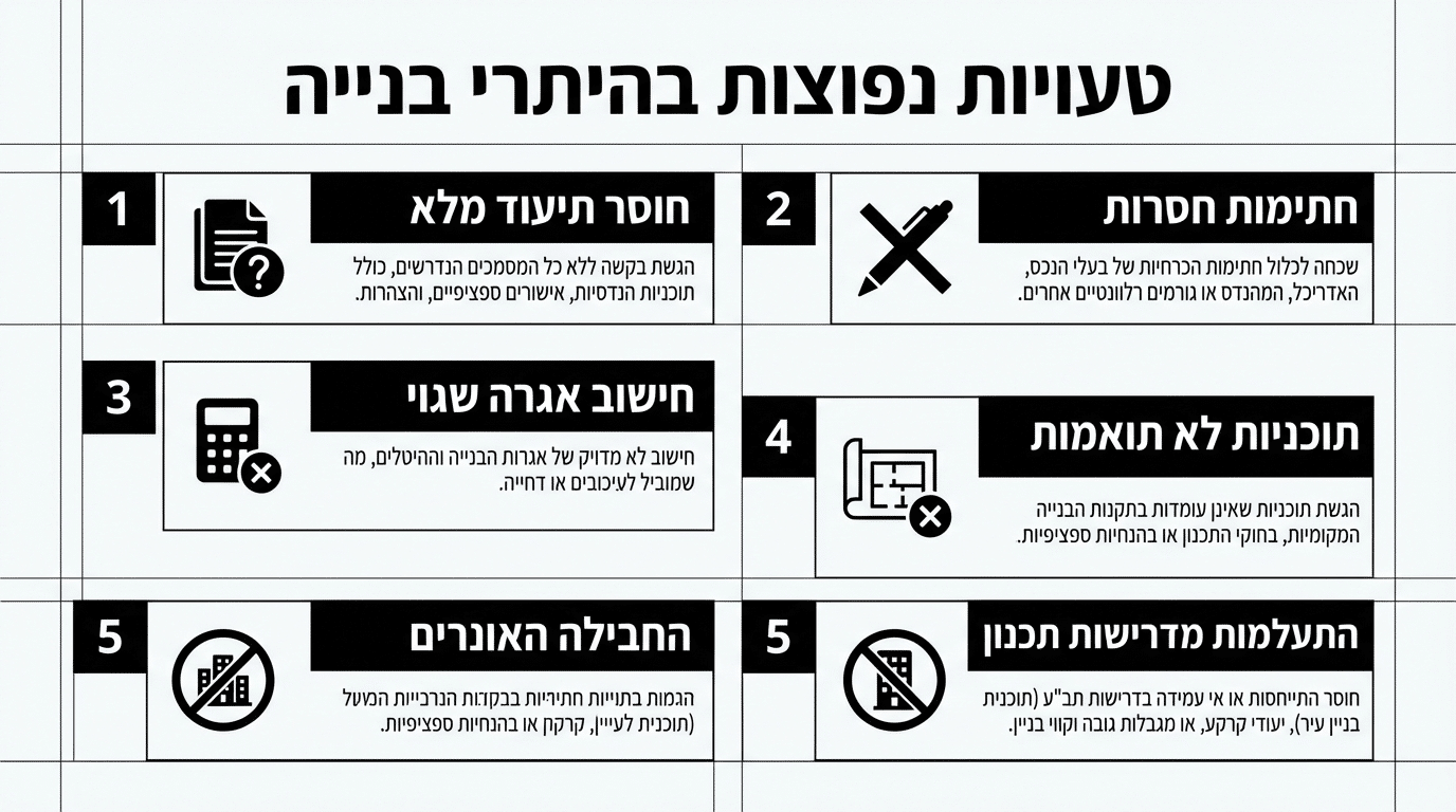 חמש טעויות נפוצות שמאריכות את תהליך קבלת היתר בנייה לפינוי בינוי